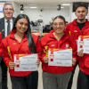 Foto de cinco cuidadores del FONCEP en Bogotá.
