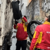 Foto de funcionarios del Distrito en operativo de limpieza