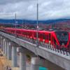 Foto de un tren de la Línea 1 del Metro de Bogotá.