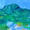 pintura de Maria Cecilia Galindo alusiva a Cerros Orientales de Bogotá