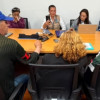 Foto de representantes de vendedores y vendedoras informales en Bogotá.
