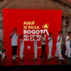 Foto de niños en clases gratis taekwondo en Los Mártires, centro de Bogotá.
