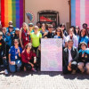 Foto del acto de izada de bandera LGBTI en Usaquén, al norte de Bogotá.