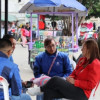 Foto de la Unidad Móvil en la Plaza de la Mariposa, centro de Bogotá.