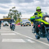 Foto de Policías de Tránsito en la autopista Sur.