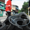 Imagen de recolección de 250 llantas durante operativo espacio público Tunjuelito en Bogotá.