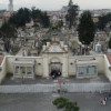 Foto panorámica de un cementerio 