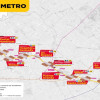 Pieza gráfica del Metro sobre las estaciones