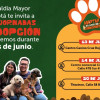 Imagen promocional de jornadas de adopción en Bogotá con personas y perros junto al texto: “La Alcaldía Mayor de Bogotá te invita a TRES JORNADAS DE ADOPCIÓN que tendremos durante el mes de junio.”