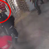 Imagen del ataque al guarda de seguridad