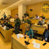 Funcionarios reunidos en el Consejo de Seguridad Departamental