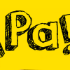 Cartel amarillo en el que dice !Pa!