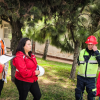 Foto de funcionarios del Distrito en operativo de limpieza