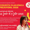 Foto con el texto: convocatoria segundo semestre orquesta filarmónica prejuvenil 2026