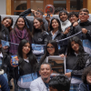 Foto de un grupo de estudiantes de un colegio de Bogotá