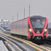 Imagen de uno de los vagones del metro en el viaducto