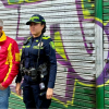 Foto de funcionarios del Distrito en operativo de seguridad