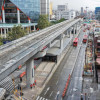 Foto de un frente de obra del Metro Bogotá