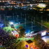 Multitud en fanzone de Bogotá viendo en pantalla gigante el primer partido de la Selección Colombia de Fútbol Masculina en el Mundial 2026