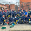 Foto de la jornada de limpieza en Campo David y San Bernardo en el centro de Bogotá.