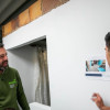 Foto durante la visita del alcalde Carlos Fernando Galán a las familias beneficiadas con mejoramientos de vivienda en Usme.