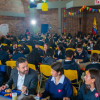 Alcalde Galán almorzando con estudiantes de un colegio de Bogotá