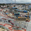 Foto aérea de la avenida NQS con calle Octava sur en Bogotá.