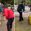 Fotos de la jornada embellecimiento en el parque Marconi de Bogotá.