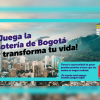 Imagen de la pieza gráfica que promociona el sorteo de la Lotería de Bogotá 