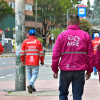 Funcionarios de AIDE y Gestores de Convivencia en una calle en Bogotá.