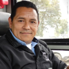Foto de un conductor de TransMilenio en Bogotá.