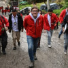 Secretario de Gobierno y funcionarios durante un recorrido de Gabinete al Barrio.