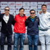 Director encargado del IDRD, Rodrigo Manrique, junto a tenistas y organizadores del KIA Open Bogotá Challenger ATP 75 