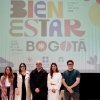 Imagen del lanzamiento Semana del Bienestar Bogotá con el secretario de Cultura Recreación y Deporte, representantes de Hearth Summit Bogotá y Vive + y Mejor, el Encuentro Internacional de Longevidad