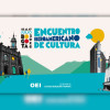 Imagen afiche oficial en letras 'Encuentro Iberoamericano de Cultura'