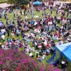 Imagen de muchas personas durante LEO en Bogotá.