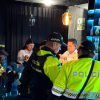 Foto de funcionarios del Distrito en operativo de seguridad