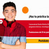 Imagen gráfica con el texto: haz tu práctica laboral con Atenea 