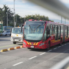 Foto de un bus de TransMilenio en Bogotá.