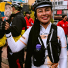 Foto de una mujer en el Festival de la bici en Bogotá