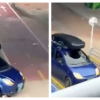 Foto de un carro azul