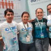 Parte de la delegación que va correr la media maratón de Bogotá con la camiseta El Instituto Distrital de Ciencia, Biotecnología e Innovación en Salud (IDCBIS)