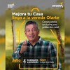 Imagen gráfica que muestra un señor sonriendo y el texto: Mejora tu casa llega a la vereda Olarte
