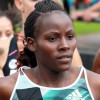 Deportista internacional corriendo en la media maratón de Bogotá