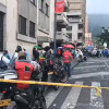 Foto de una manifestación en el centro de Bogotá 