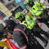 Foto de funcionarios del Distrito en operativo de seguridad