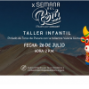 Imagen promocional del taller en el que se ve un toro rojo en fondo azul oscuro.