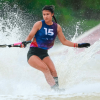 Daniela Verswyvel compite en esquí náutico durante prueba en los XXV Juegos Centroamericanos y del Caribe 2026