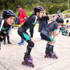Foto de un grupo de patinadoras de Bogotá