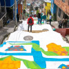 Foto de las escaleras renovadas en el barrio Cerro Norte en Bogotá.